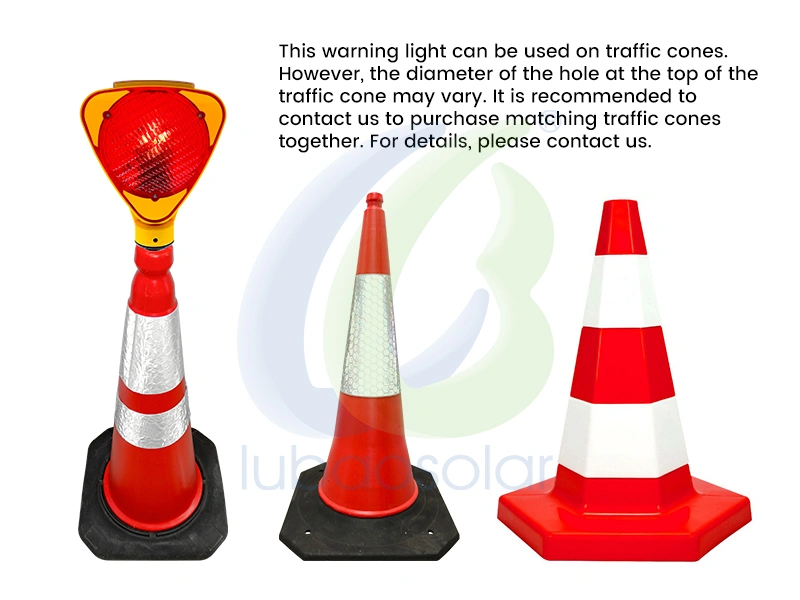 LB-6011 Solar flashing light barricade light flashing red beacon