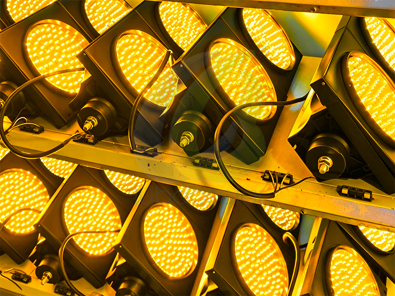 LB-L2 Solar double lamp yellow flashing traffic light blink yellow light flashing yellow light