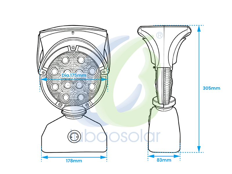 LB-6006X Solar warning light led beacon lights barricade light