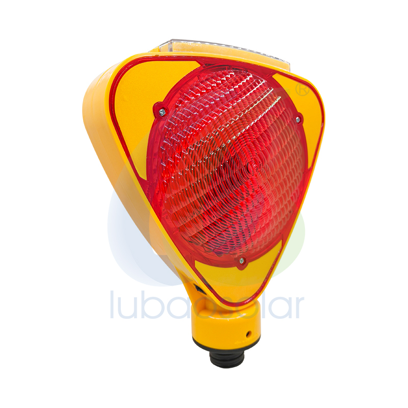 LB-6011 Solar flashing light barricade light flashing red beacon
