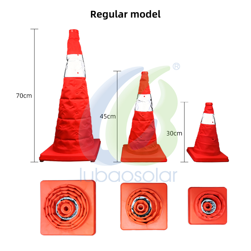 Collapsible traffic cone foldable safety cone