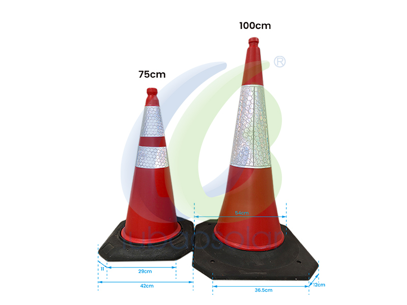 1m/75cm Traffic cone safety cones HDPE road cone