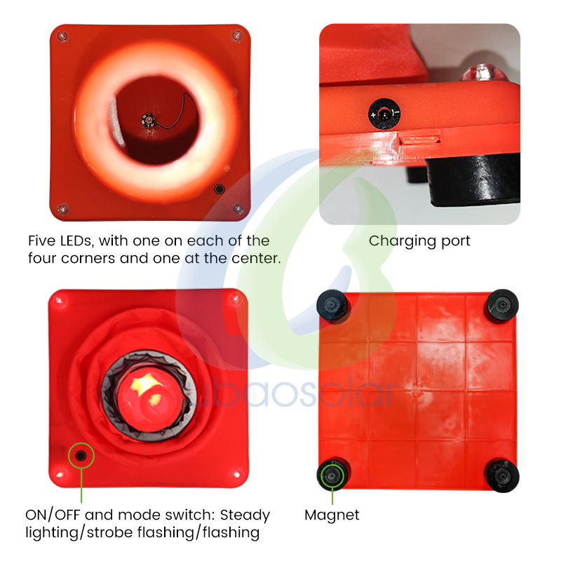 Collapsible traffic cone foldable safety cone