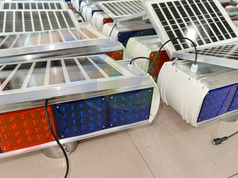 LB-L19 Standard model/Deluxe model Red and blue solar led strobe lights