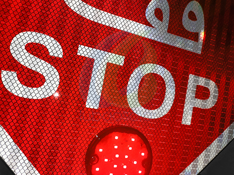 LB-S10 School bus stop sign with sound and warning light