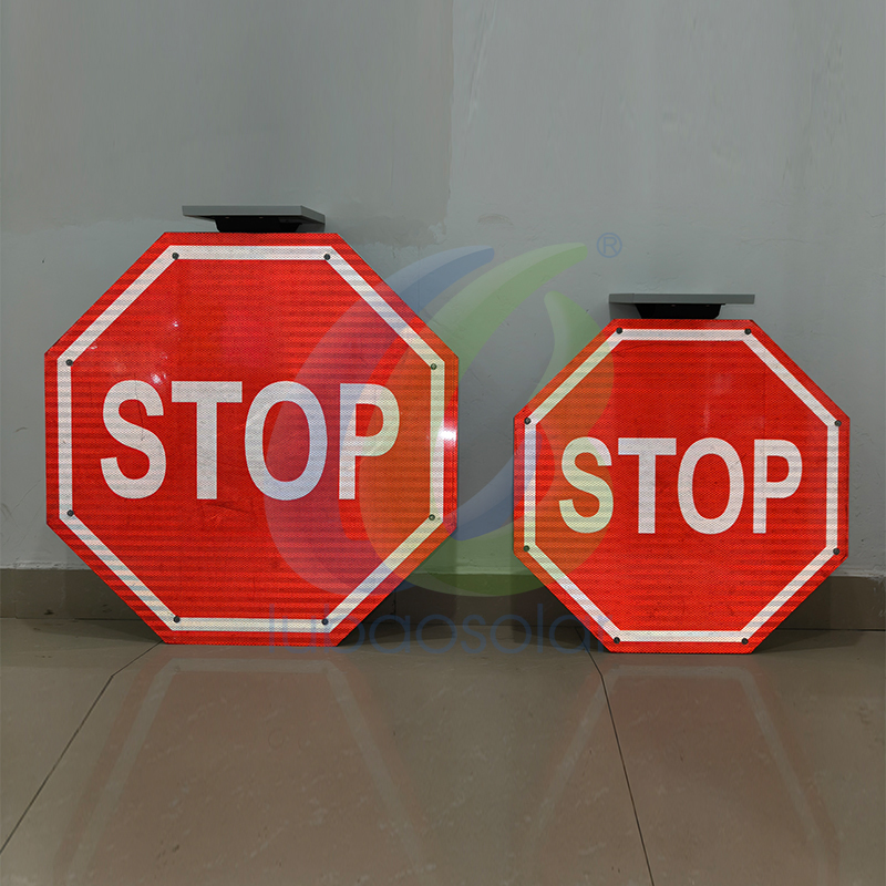 LB-TTS01 LED sign STOP sign solar traffic signs reflective sign