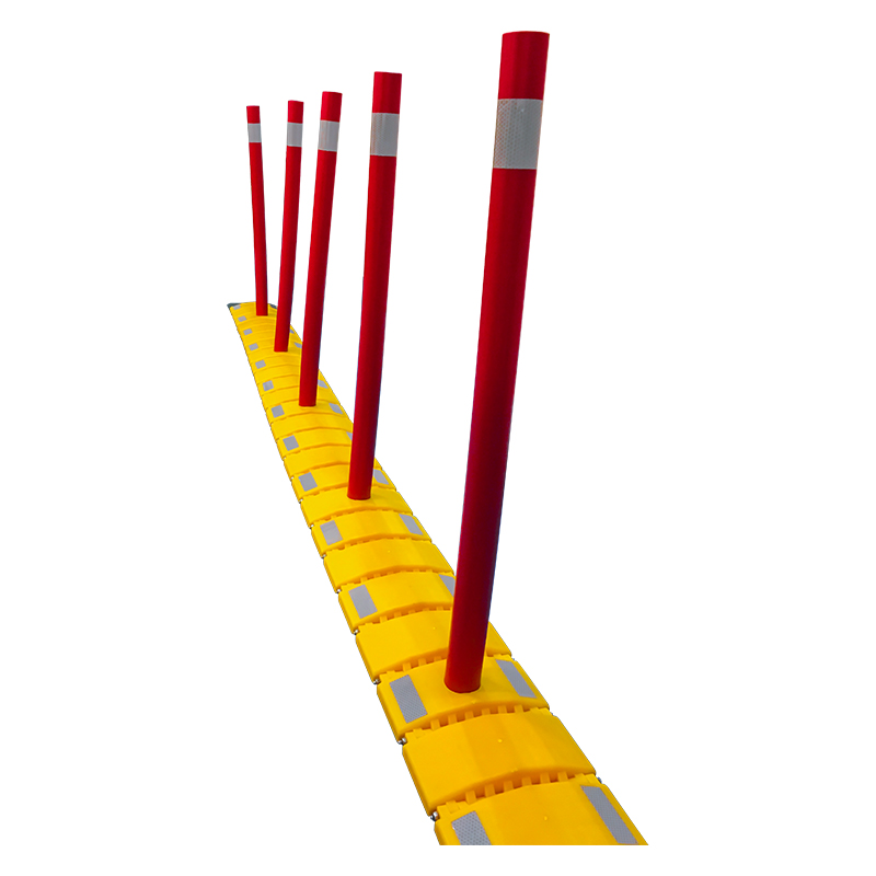 LB-SB06B Reflective portable speed bumps with warning post