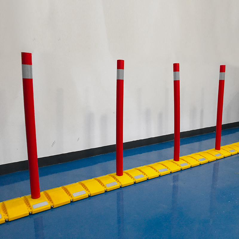 LB-SB06B Reflective portable speed bumps with warning post