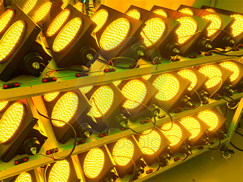 LB-L2 Solar double lamp yellow flashing traffic light blink yellow light flashing yellow light