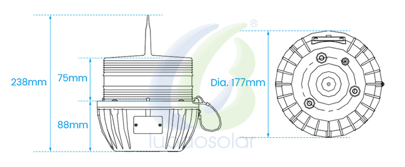 LT101 Solar aviation obstruction light