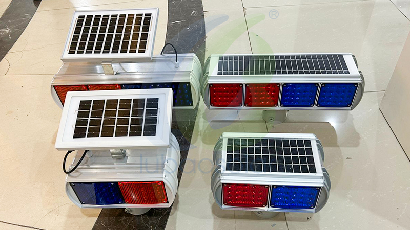 LB-L19 Standard model/Deluxe model Red and blue solar led strobe lights