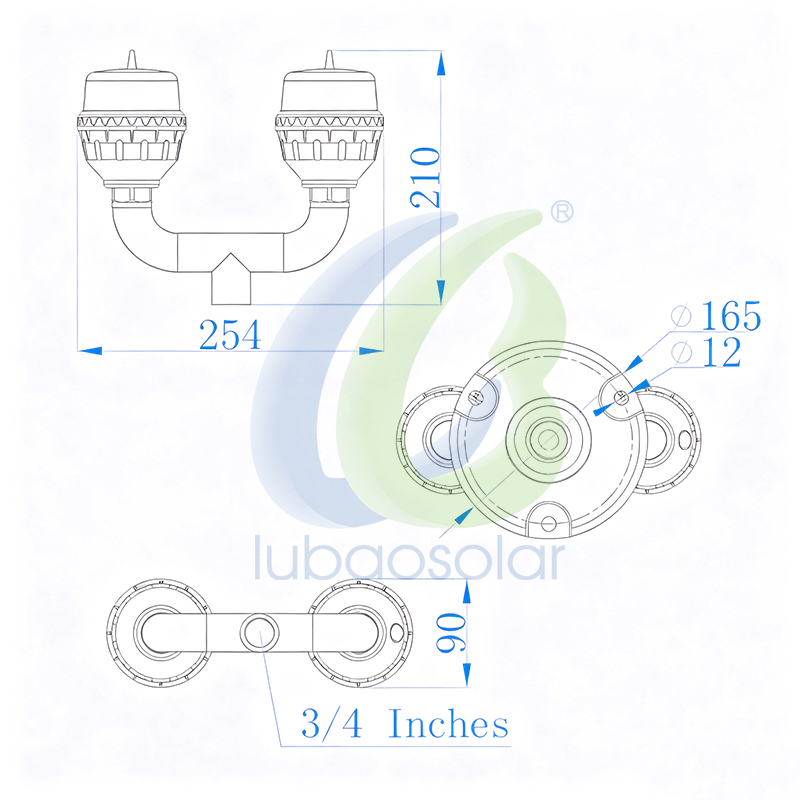 LB-LI-D2 Double light aviation obstruction light