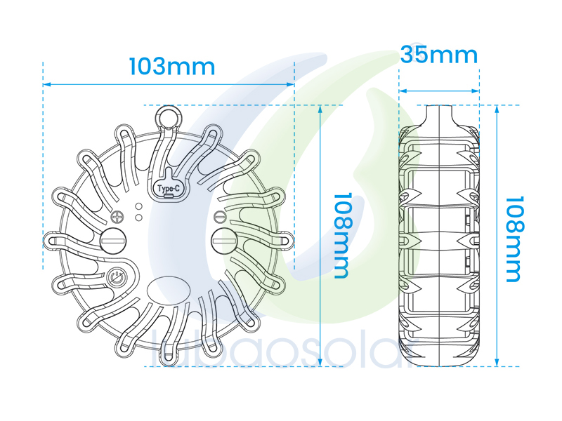 LB-182 series 10 function LED road flares
