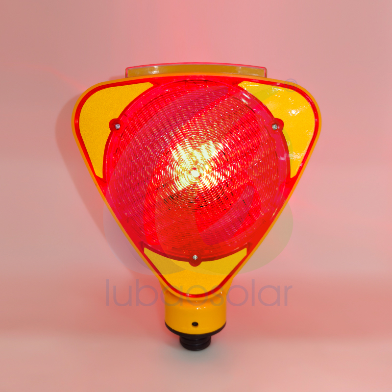 LB-6011 Solar flashing light barricade light flashing red beacon