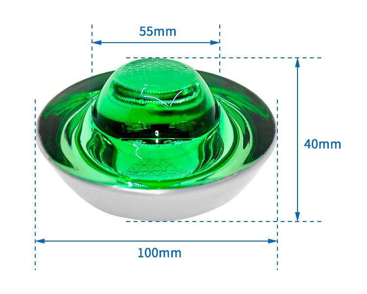 Tempered glass road stud