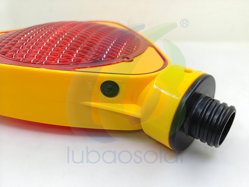 LB-6011 Solar flashing light barricade light flashing red beacon