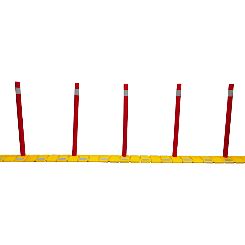 LB-SB06B Reflective portable speed bumps with warning post