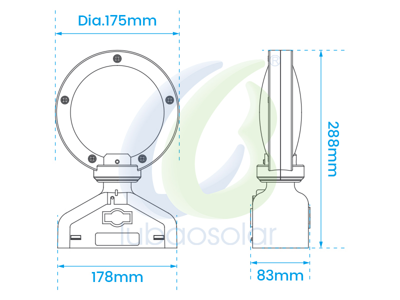 LB-5100US LED D battery barrier light traffic cone light