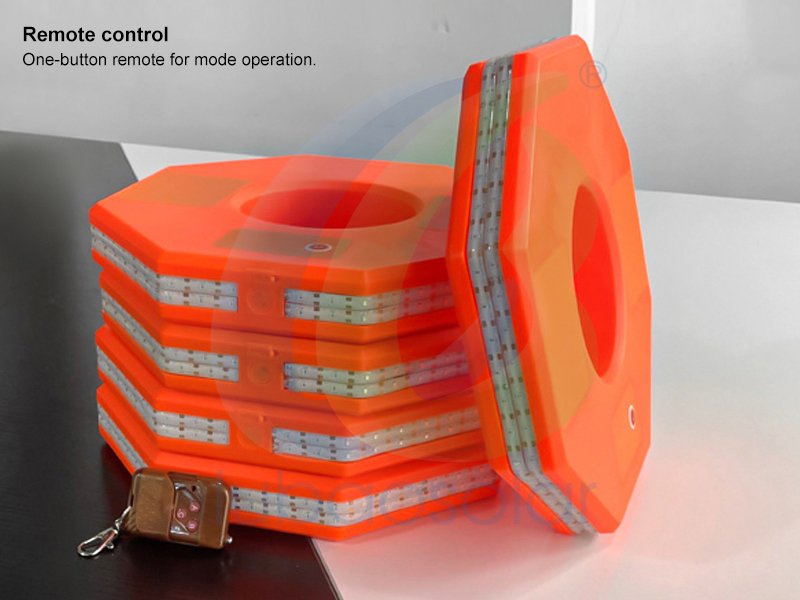 Road cone LED ring