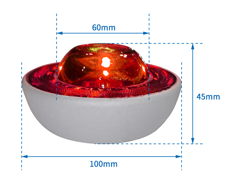 Tempered glass road stud
