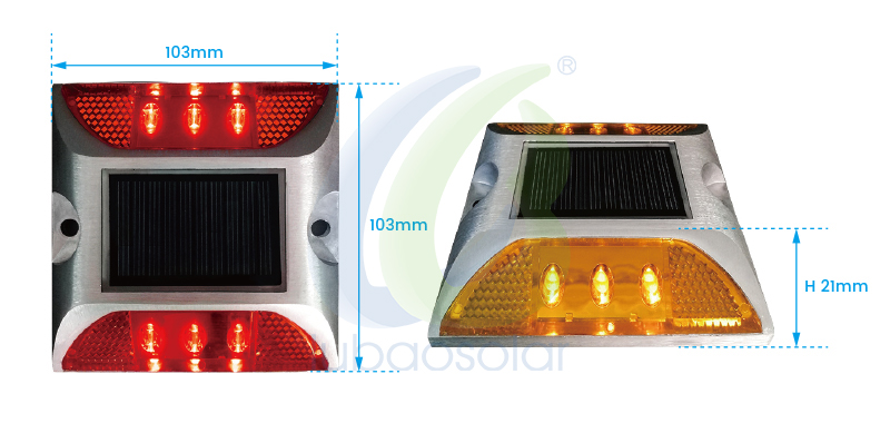 LS-03 Aluminum raised solar road stud light