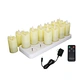 Rechargeable Wind-Activated Candle (1 Holder with 12 Yellow Light 4-Key Remote Control)