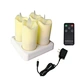 Rechargeable Wind-Activated Candle (Yellow Light, Four-Button Remote Control)
