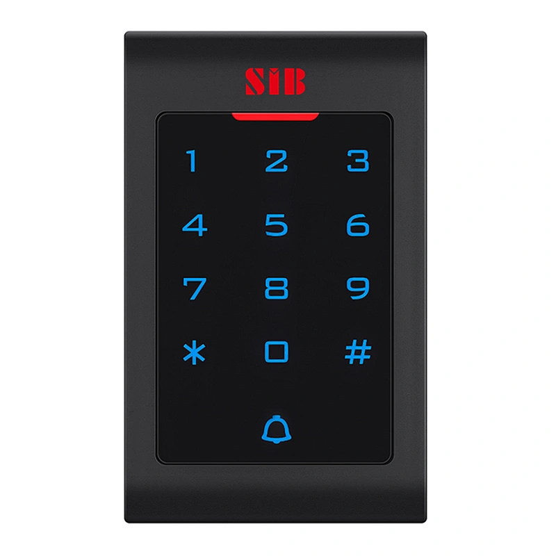 Black standalone access control touch keypad reader