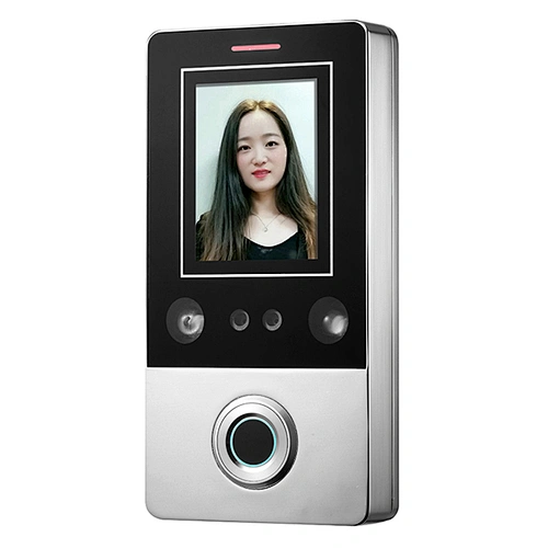 Facial recognition access control and reader with semiconductor fingerprint
