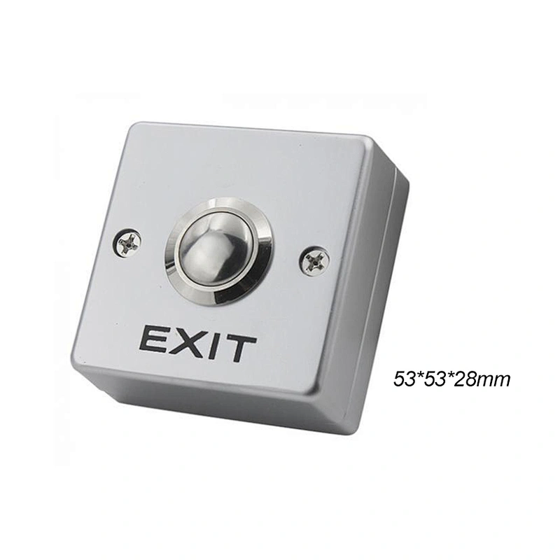 86*86mm DC 12V Push Exit Release Button Switch with Button Box for Door Access Control System