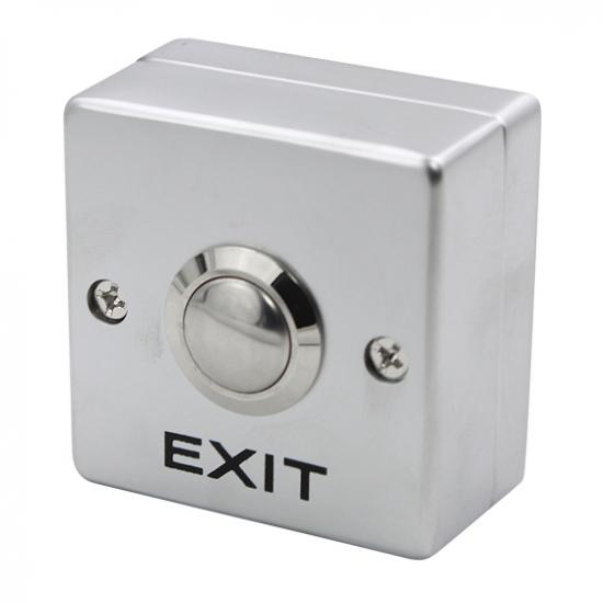 86*86mm DC 12V Push Exit Release Button Switch with Button Box for Door Access Control System
