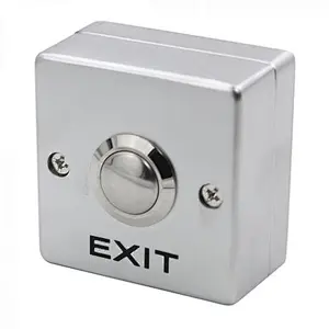 86*86mm DC 12V Push Exit Release Button Switch with Button Box for Door Access Control System