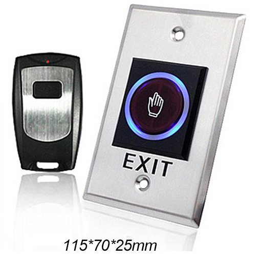No Touch Exit Button With Remote Controller Infrared Sensor Exit Button Waterproof Steel Button