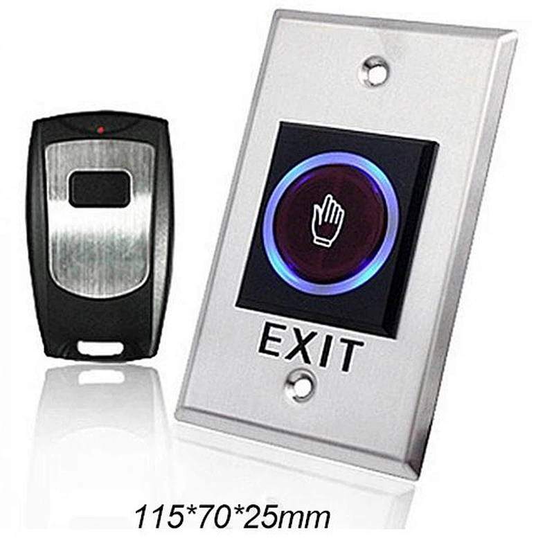 No Touch Exit Button With Remote Controller Infrared Sensor Exit Button Waterproof Steel Button