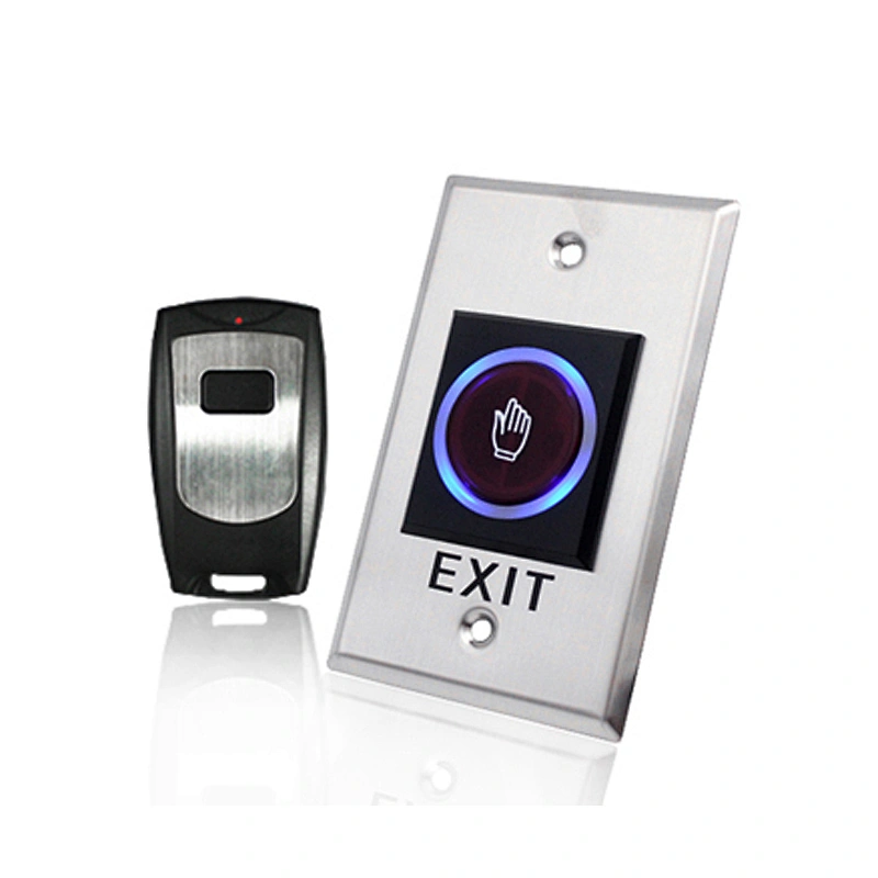 IR Sensor Button And Stainless Steel Door Access Control Exit Button With Remote Control Push Switch