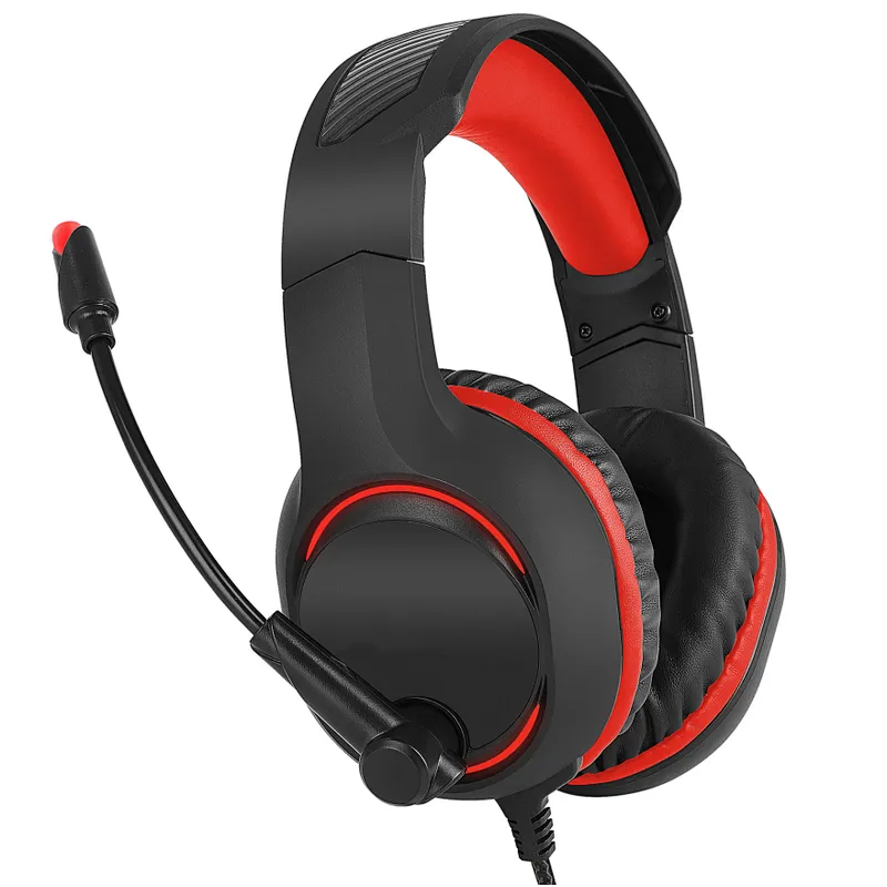 Gaming headphone with LED light