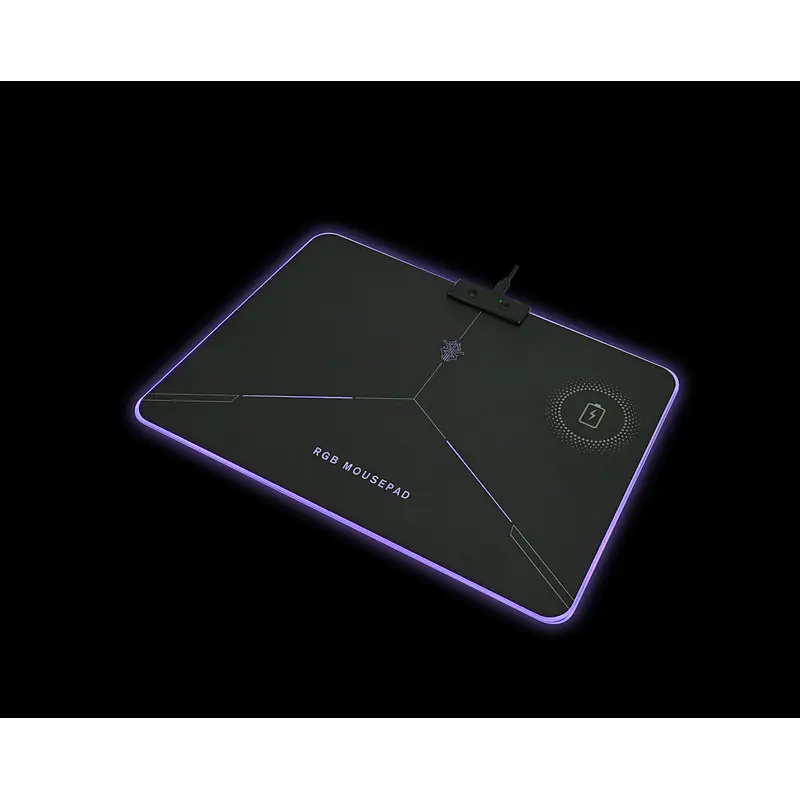 RGB gaming mousepad with wireless charger, Wireless charger gaming mousepad