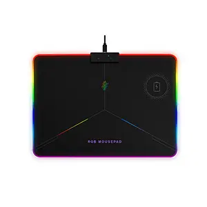 RGB gaming mousepad with wireless charger, Wireless charger gaming mousepad