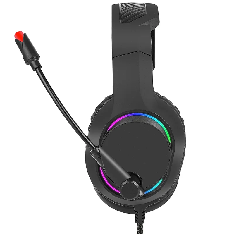 Gaming headphone with LED light