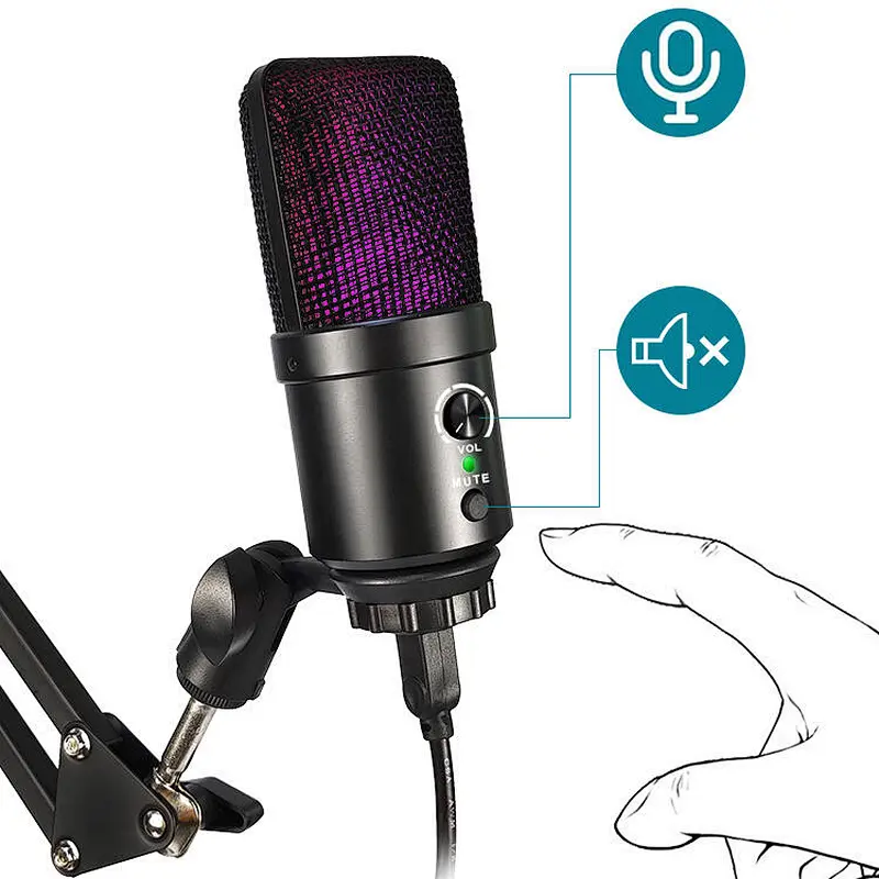 Gaming Streaming Microphone RGB