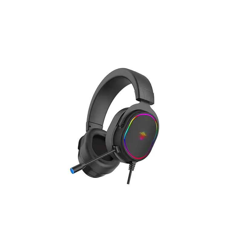 Gaming headphone with black rubber coating