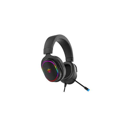 Gaming headphone with black rubber coating