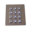 Outdoor weatherproof backlit stainless steel keypad with 12 numeric keys