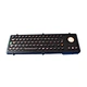 Black titanium electroplated military Navy keyboard with chameleon backlight trackball