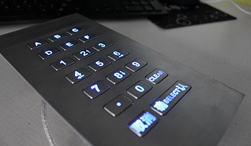 stainless steel keypad