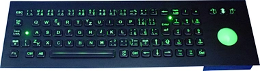 stainless steel kiosk keyboard