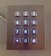 Weatherproof backlit keypad