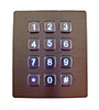 kiosk backlit numeric metal keypad 4x3 12 keys rugged stainless steel keypad