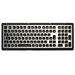 Industrial waterproof desktop stainless steel keyboard with integrated numeric keypad