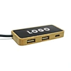 Dual USB Ports Office USB Hub Bamboo Type C with Custom Glow LED Logo USB 2.0 Interface in Stock